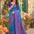 blue  pochampalli silk saree – soft & elegant traditional indian wear