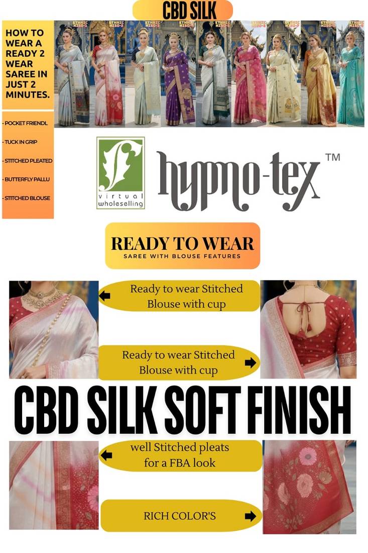 Blue ready to wear jacquard silk  saree and ready to wear jacquard silk  blouse with cup