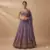 lavender floral zari thread embroidered lehenga set