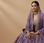 lavender floral zari thread embroidered lehenga set