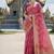 Pink ready to wear jacquard silk  saree and ready to wear jacquard silk  blouse with cup