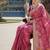 Pink ready to wear jacquard silk  saree and ready to wear jacquard silk  blouse with cup