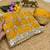 Yellow Color Real Mirror Work Lace Satin Silk Saree