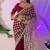 Maroon Color Real Mirror Work Lace Satin Silk Saree