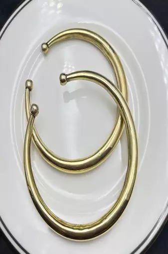 Gold tone anklet kada bracelet