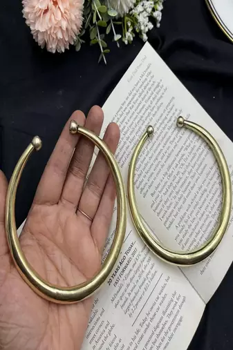 Gold tone anklet kada bracelet