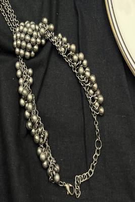 Oxidized silver hath phool hand harness  2