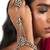 Oxidized silver hath phool hand harness 