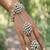 Oxidized silver hath phool hand harness 
