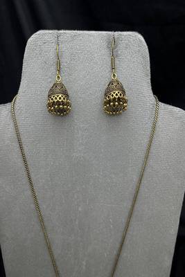Oxidized elephant necklace set  3