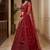 Lovely Red Dori Embroidery Net Bridal Lehenga Choli With Dupatta