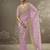 Lavender beads work party wear tissue saree with designer beads work blouse fabric