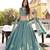 Sky Blue Star Georgette Fabric Sequins & Thread Embroidered Lehenga Choli Set with Matching Dupatta
