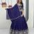 Violet Chinon Silk  Fabric Sequins & Thread Embroidered Lehenga Choli Set with Matching Dupatta