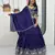 Violet Chinon Silk  Fabric Sequins & Thread Embroidered Lehenga Choli Set with Matching Dupatta