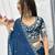 Rama Blue Chinon Silk  Fabric Sequins & Thread Embroidered Lehenga Choli Set with Matching Dupatta