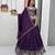Wine Chinon Silk  Fabric Sequins & Thread Embroidered Lehenga Choli Set with Matching Dupatta