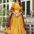 Yellow Tussar Dola Silk  Fabric Leheriya Print Lehenga Choli Set with Dupatta