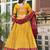 Yellow Tussar Dola Silk  Fabric Leheriya Print Lehenga Choli Set with Dupatta