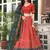 Red Tussar Dola Silk  Fabric Leheriya Print Lehenga Choli Set with Dupatta