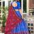 Blue Tussar Dola Silk  Fabric Leheriya Print Lehenga Choli Set with Dupatta