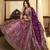 Awesome Purple Embroidered Banarasi Silk Reception Wear Lehenga Choli With Dupatta