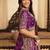 Awesome Purple Embroidered Banarasi Silk Reception Wear Lehenga Choli With Dupatta