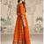 Designer chinon silk embroidered work wedding anarkali suit