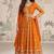 Designer chinon silk embroidered work wedding anarkali suit