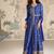 Designer chinon silk embroidered work wedding anarkali suit