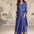 Designer chinon silk embroidered work wedding anarkali suit
