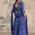 Designer chinon silk embroidered work wedding anarkali suit