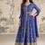 Designer chinon silk embroidered work wedding anarkali suit