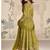 Designer chinon silk embroidered work wedding anarkali suit