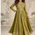 Designer chinon silk embroidered work wedding anarkali suit
