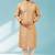 Onion pink jacquard straight kurta for men