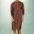 Brown art silk straight kurta for men