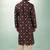 Brown art silk straight kurta for men