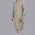 Green art silk straight kurta for men