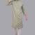 Green art silk straight kurta for men