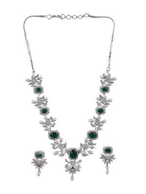 Statement green ad necklace set 2
