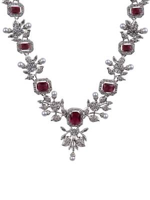 Statement red ad necklace set 3
