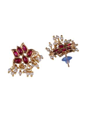 Gold plated red blooming necklace set 5