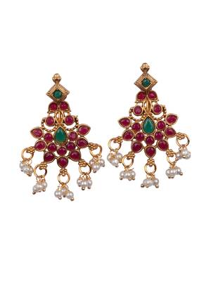 Multicolor temple long necklace set 4