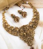 Gold plated dasaavatar necklace set