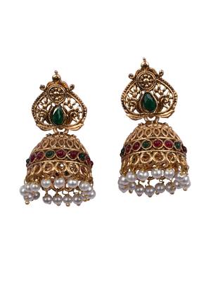 Gold plated dasaavatar necklace set 4