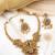 Classic south indian temple golden necklace set