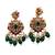 Classic south indian temple green necklace set