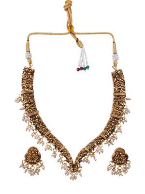 Antique finish temple necklace set 2