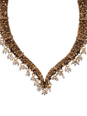 Antique finish temple necklace set 3